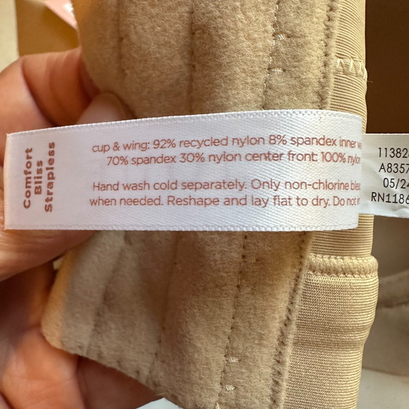 Cacique Lane Bryant Bra 44DD Lightly Lined Multi-Way Strapless Comfort Bliss NWT - Picture 3 of 9